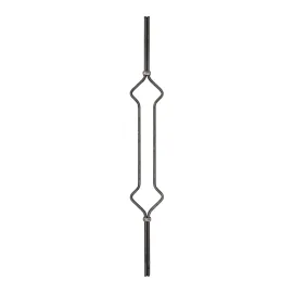 Barreau fer forgé 2 tiges Ø10 mm - 071611