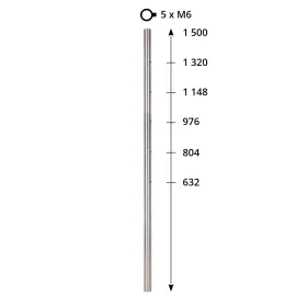 Barreau inox pour garde-corps câble fixation à l'anglaise