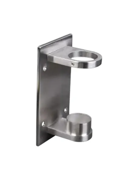 Platine inox fixation à l'anglaise rectangle - Poteau Ø42,4 mm