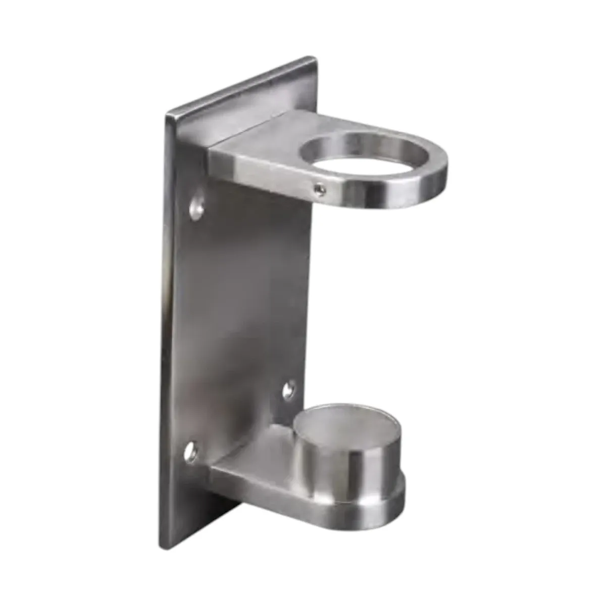 Platine inox fixation à l'anglaise rectangle - Poteau Ø42,4 mm