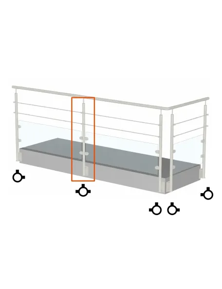 Garde corps verre inox