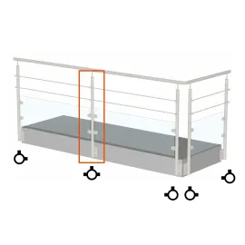 Garde corps verre inox