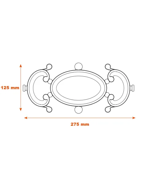 Décoration fonte 125x275 mm SF04081