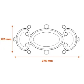 Décoration fonte 125x275 mm SF04081