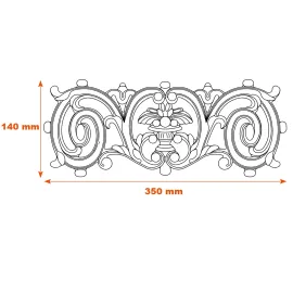 Schéma Déco fonte 140x350 mm SF04071