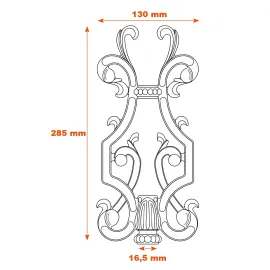 Élément décoratif  285x130 mm SF04051