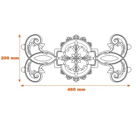 Schéma Décoration fonte 240x460 mm SF04021