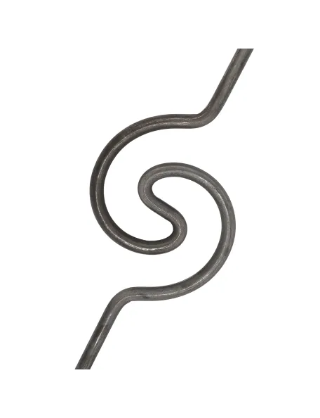 Barreau avec spirale en acier rond 12 mm - H990 mm