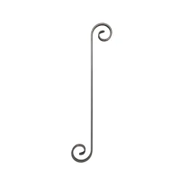 Volute en S 500x72 mm en plat de 14x6