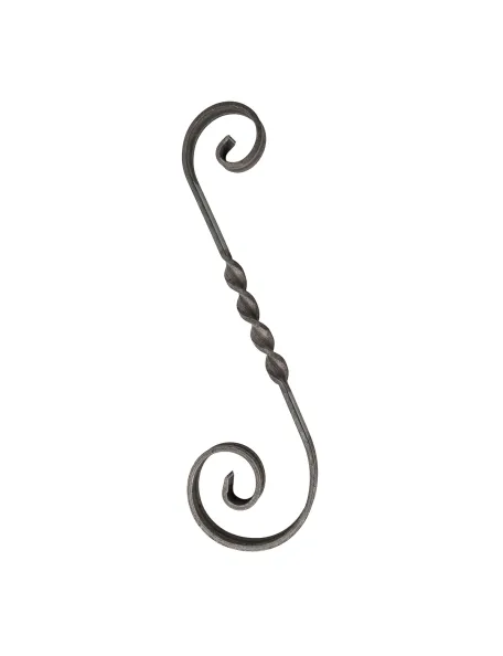 Volute en S avec torsade 350x100 mm SF14013