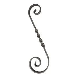 Volute en S avec torsade 350x100 mm SF14013