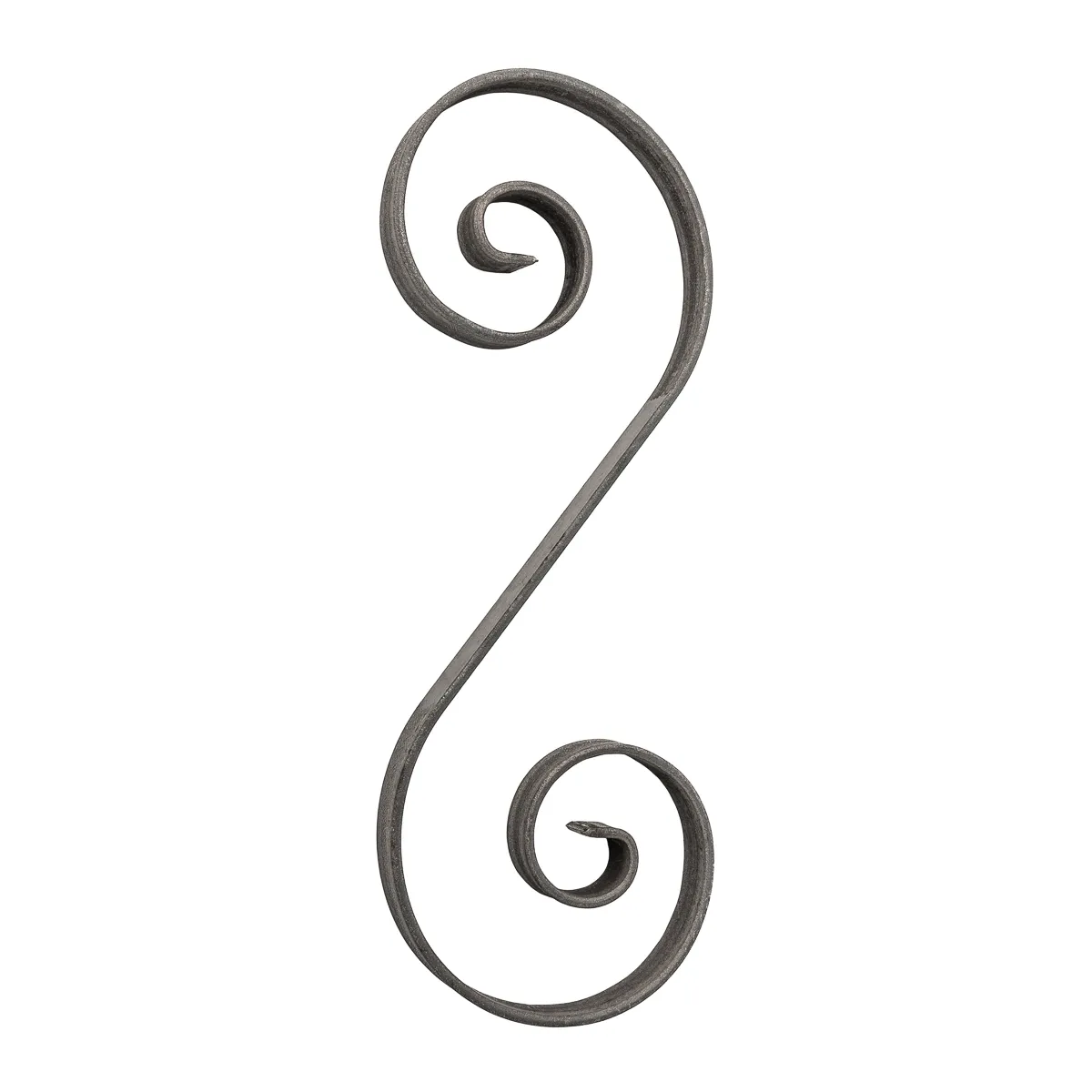 Volute en fer forgé 330x125 en plat de 20x6 mm