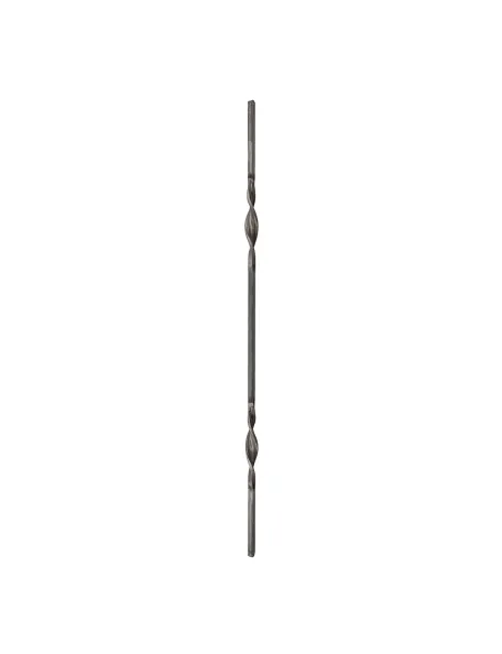 Barreau forgé doubles torsades H950 mm