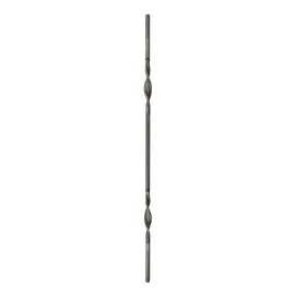 Barreau forgé doubles torsades H950 mm