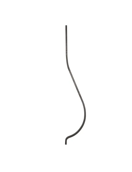 Barreau pour escalier en acier galbé H900 mm - carré 12 mm