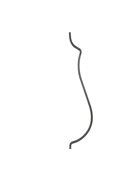 Barreau escalier fer forgé 80 cm acier galbé - carré plein 12 mm