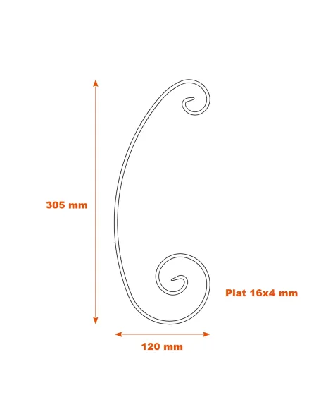 Schéma Volute en C 305x120-SF14011