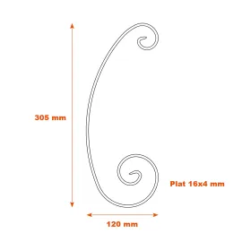 Schéma Volute en C 305x120-SF14011