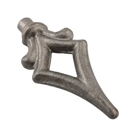 Pointe de lance acier H100mm base Ø 12mm