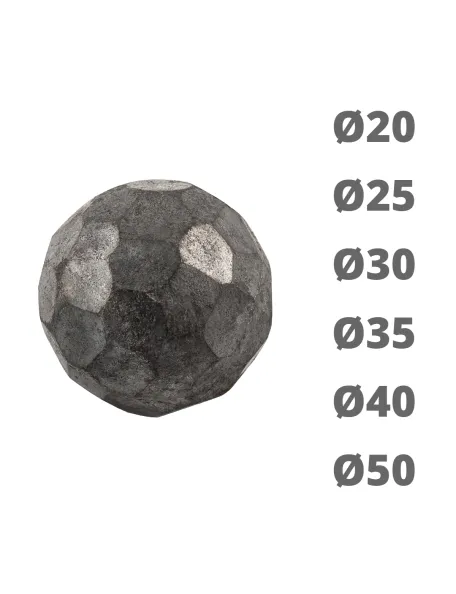 Boules en métal pleines martelées - Différents diamètres