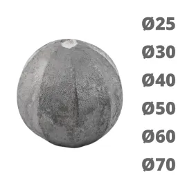 Boule acier martelé à facette
