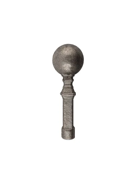 Boule d'ornement acier - base 16 mm - H125 mm