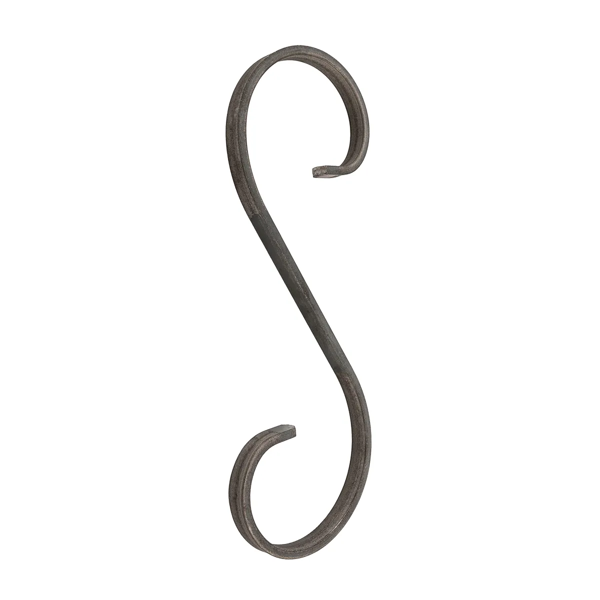Volute fer forgé en S 270x90 mm en plat de 12x5 mm