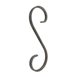 Volute fer forgé en S 270x90 mm en plat de 12x5 mm