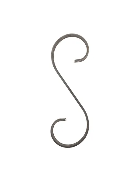 Volute fer forgé plat de 12x5 mm - 270x90 mm