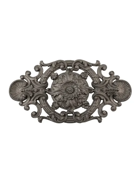 Rosace fonte pour portail fer forgé - 215x410 mm - à visser