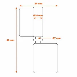 Dimensions paumelles pour grille SF19235