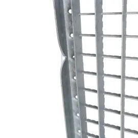 Marche caillebotis acier crantée 800x270 mm - maille 30/30 - DESTOCKAGE