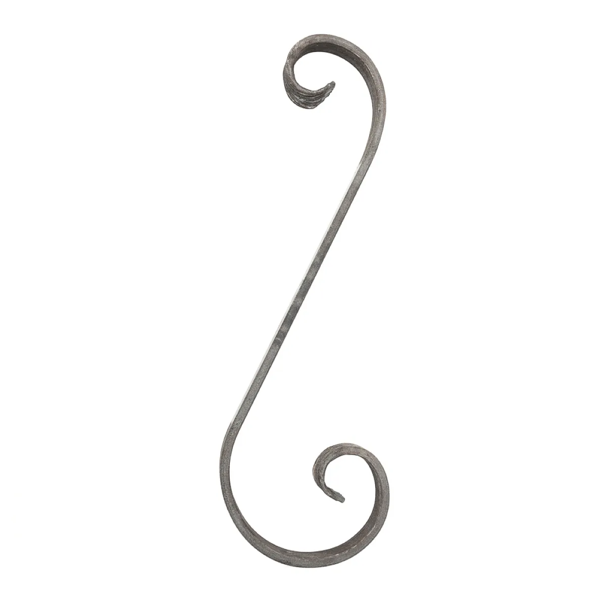 Volute en S inégale en plat de 12x6 mm