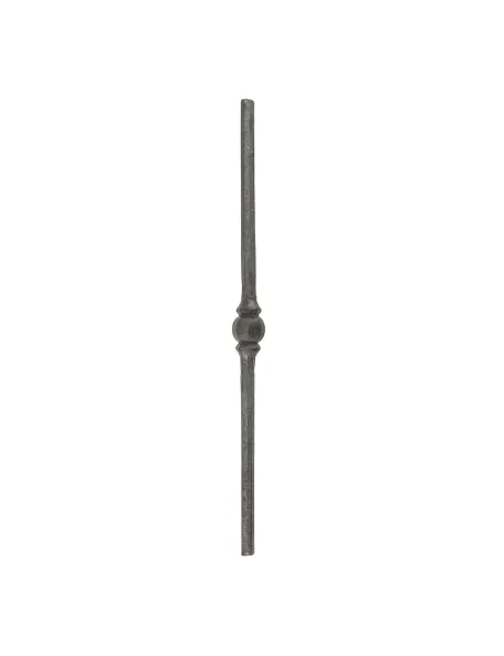 Barreau fer forgé H500 mm - acier martelé à facette 14 mm