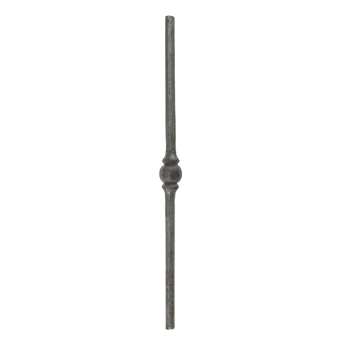 Barreau fer forgé H500 mm - acier martelé à facette 14 mm