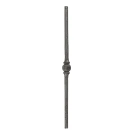 Barreau fer forgé H500 mm - acier martelé à facette 14 mm