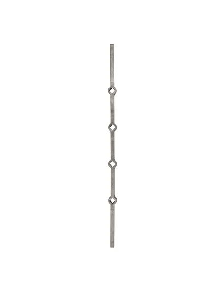 Barre métal perforé 70 cm Pour barreau carré 14 mm