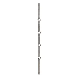 Barre métal perforé 70 cm Pour barreau carré 14 mm