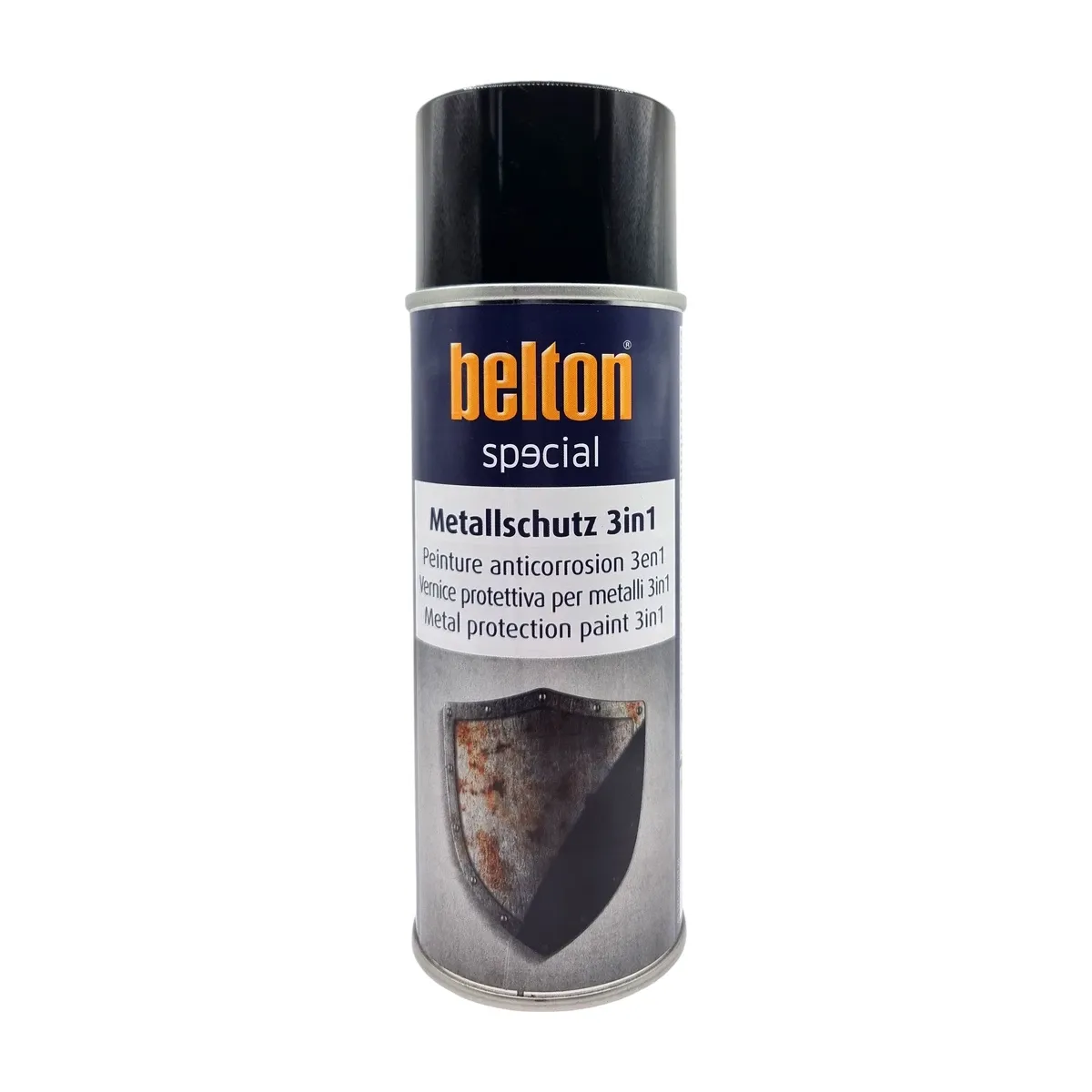 Bombe de peinture - Noir BRILLANT - Protection anticorrosion