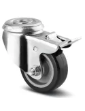 Roue pivotante caoutchouc avec frein 50 mm